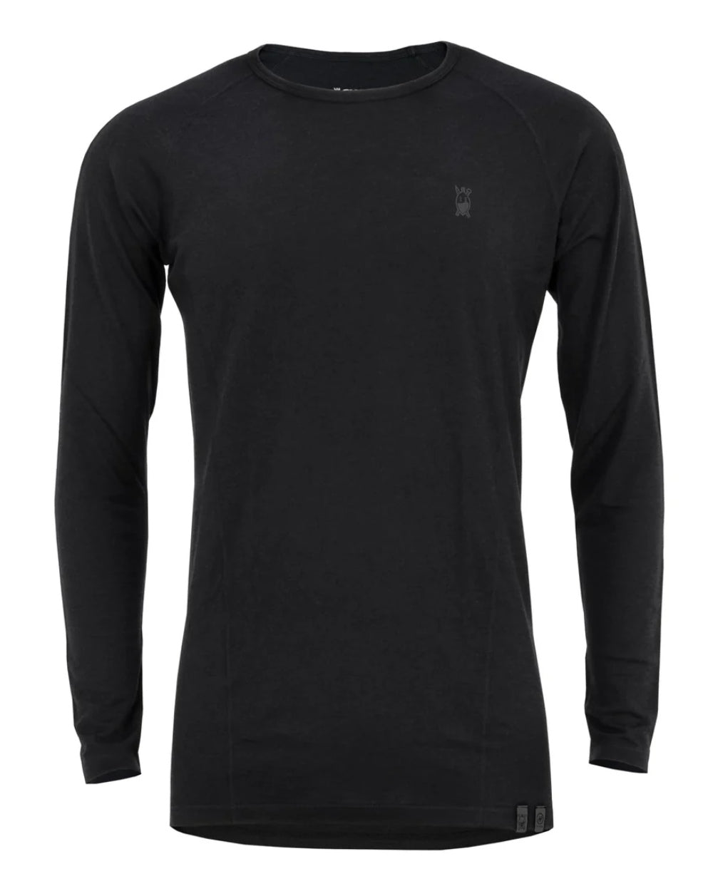 Onyx Coloured Swazi The Hoodoo Long Sleeve T-Shirt On A White Background