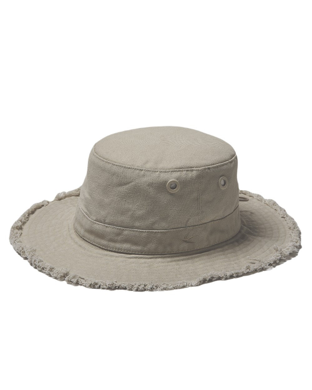 Stone Coloured Tilley Hat Fringe Wanderer On A White Background