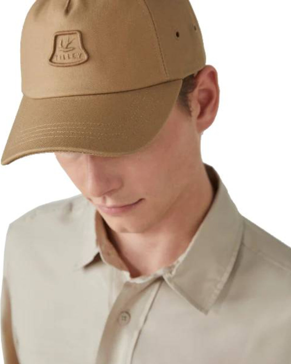 Dark Khaki Coloured Tilley Hat Heritage Cap On A White Background