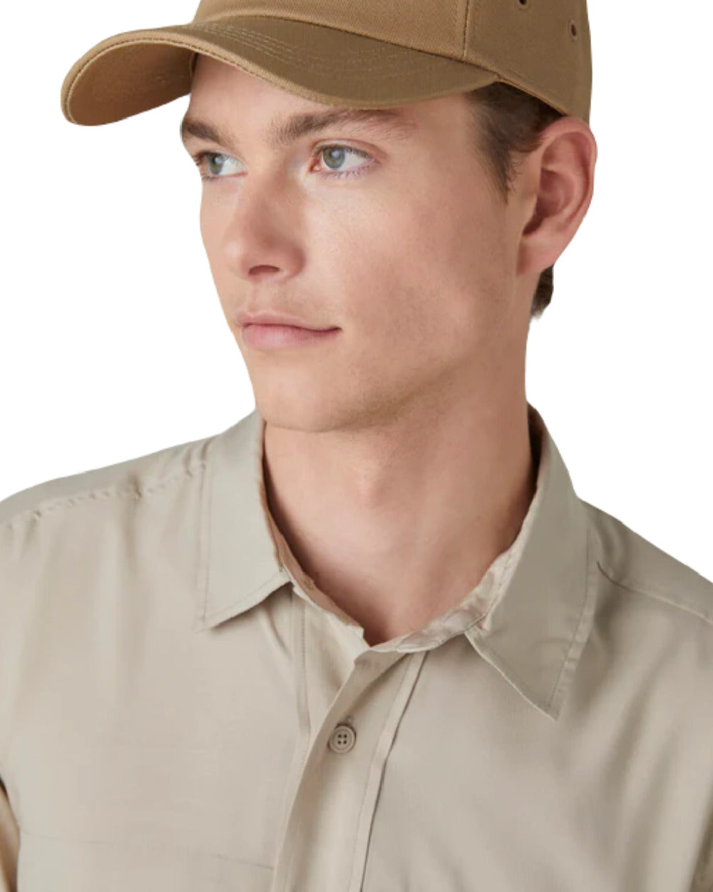 Dark Khaki Coloured Tilley Hat Heritage Cap On A White Background