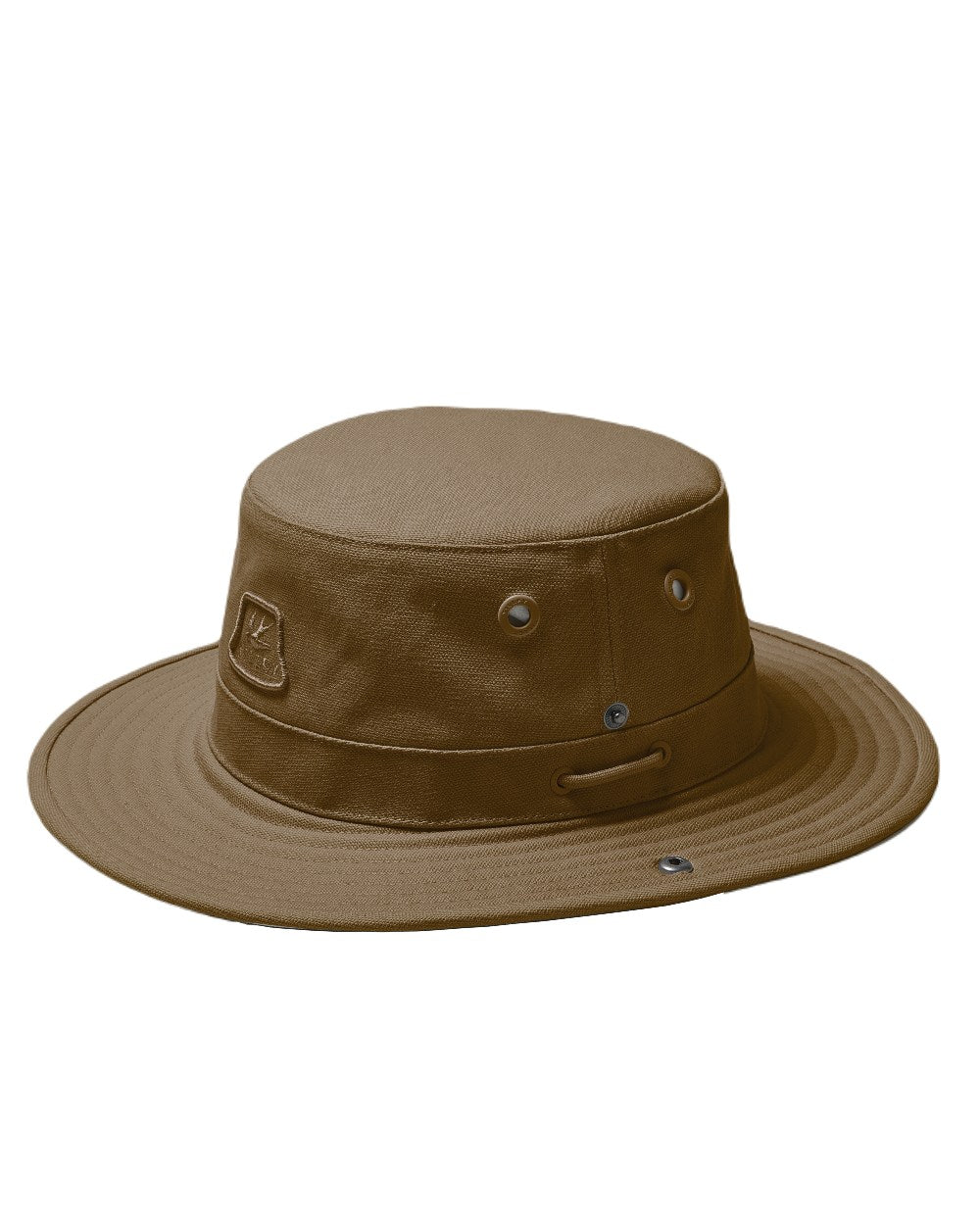 Dark Khaki Coloured Tilley Hat Sahara T3 On A White Background