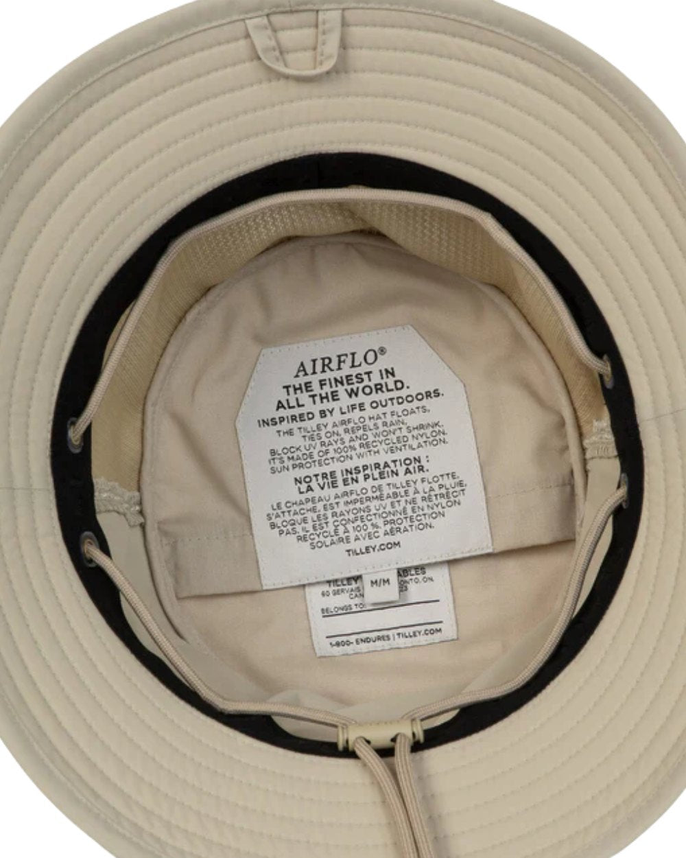 Khaki Coloured Tilley Hat LTM1 Airflo Bucket On A White Background