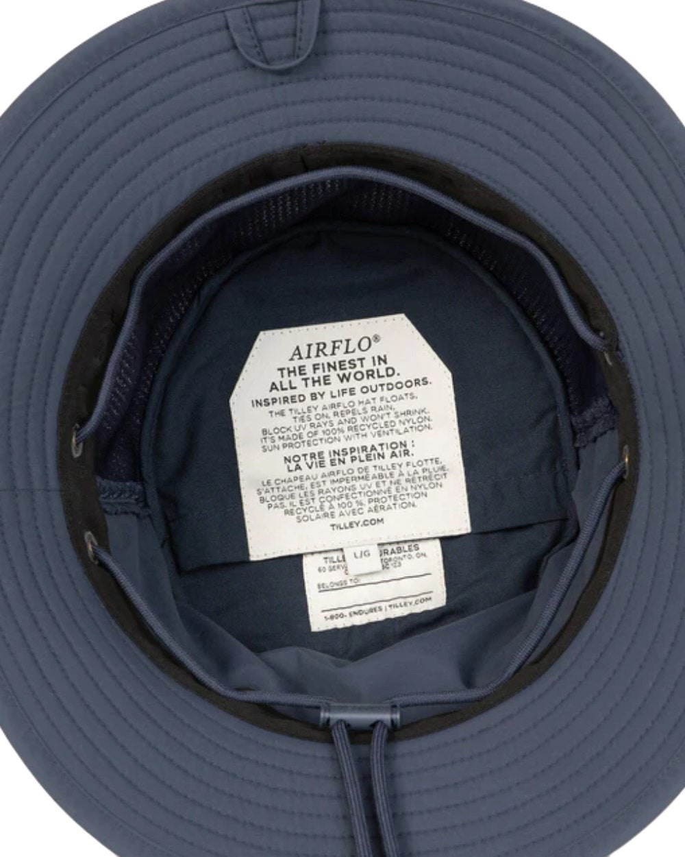 Midnight Navy Coloured Tilley Hat LTM1 Airflo Bucket On A White Background