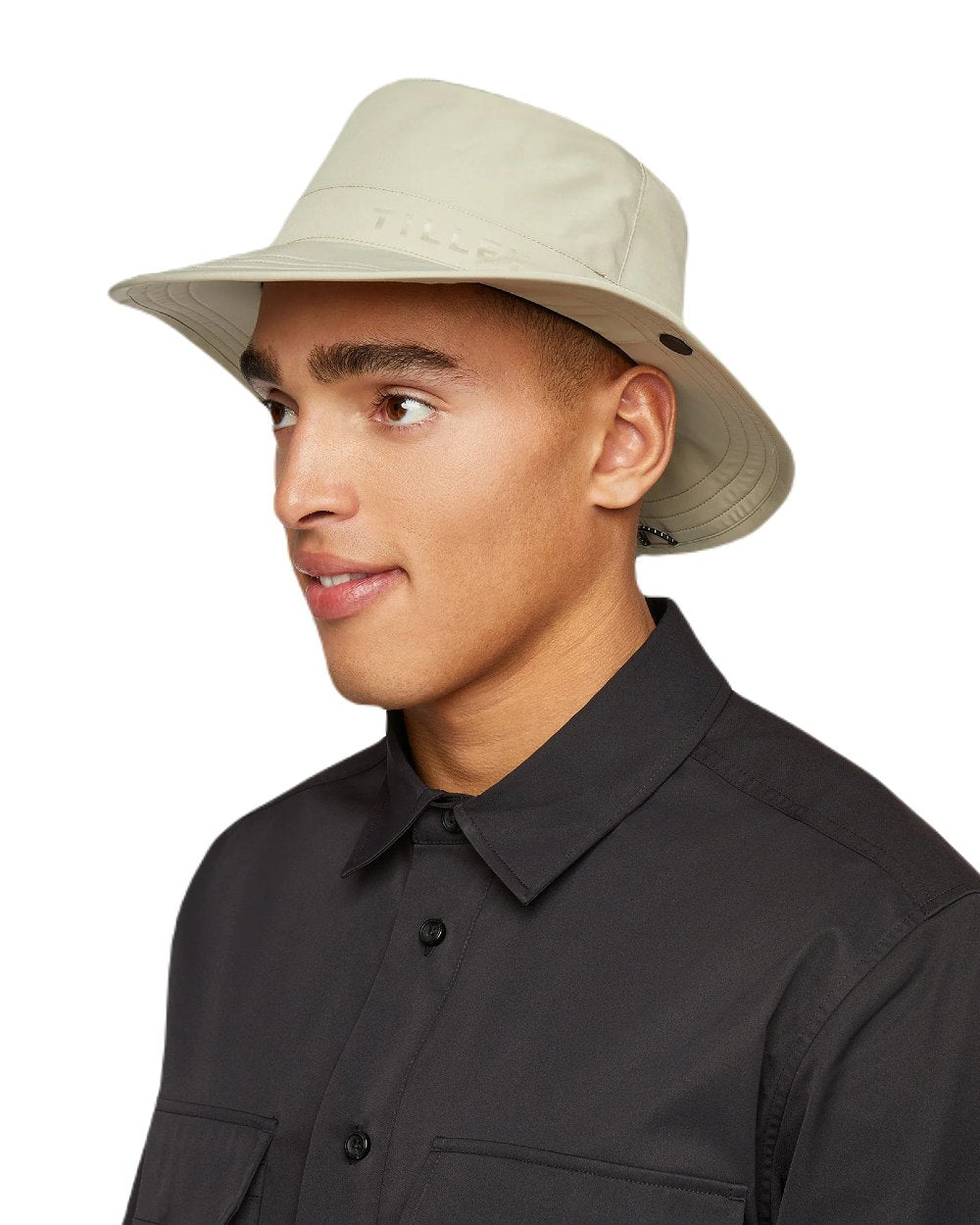 Stone Coloured Tilley Rain Hat On A White Background