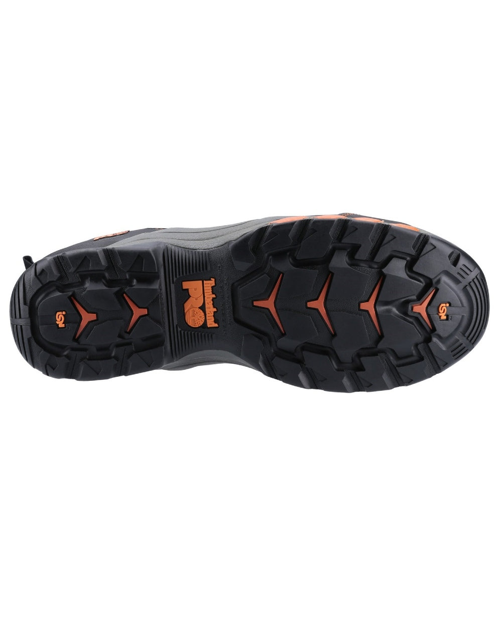 Black/Orange Timberland Pro Hypercharge Composite Safety Toe Work Boots on white background