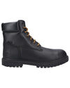 Black coloured Timberland Pro Iconic Safety Toe Work Boots on white background #colour_black
