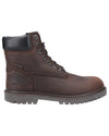 Brown coloured Timberland Pro Iconic Safety Toe Work Boots on white background #colour_brown