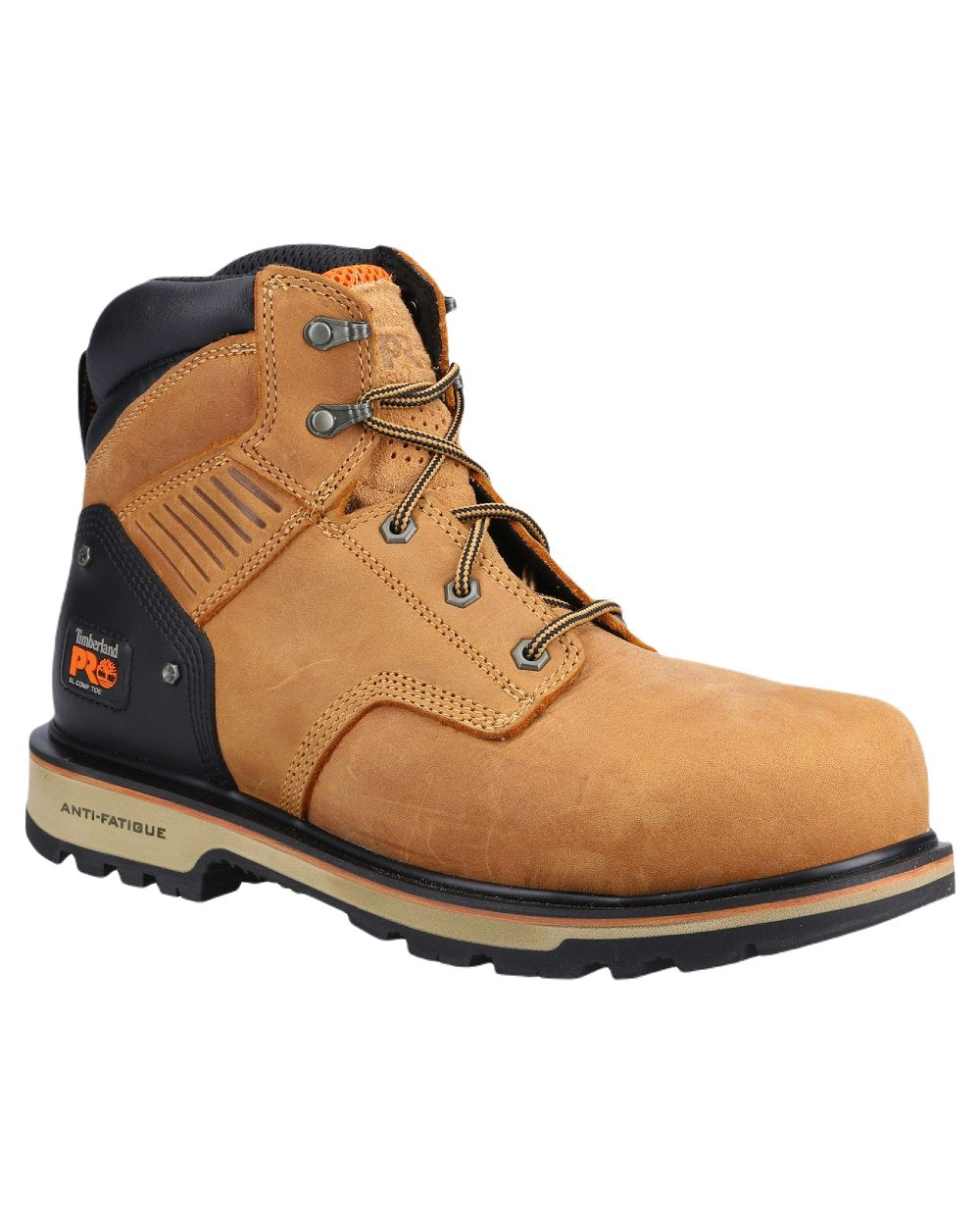 Honey Coloured Timberland Pro Mens Ballast Safety Boots 2.0 on White Background