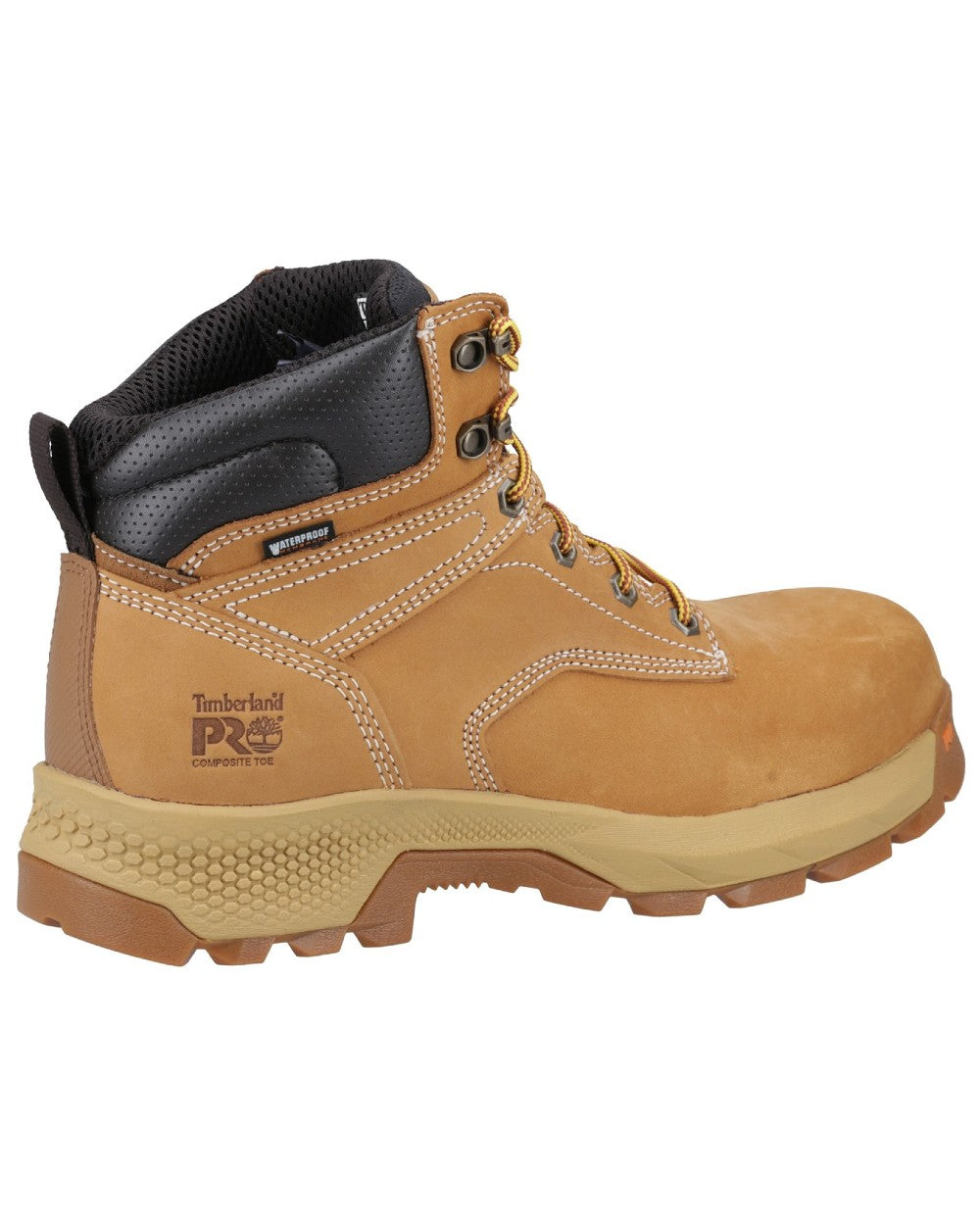 Wheat coloured Timberland Pro Titan 6inch Safety Boots on white background