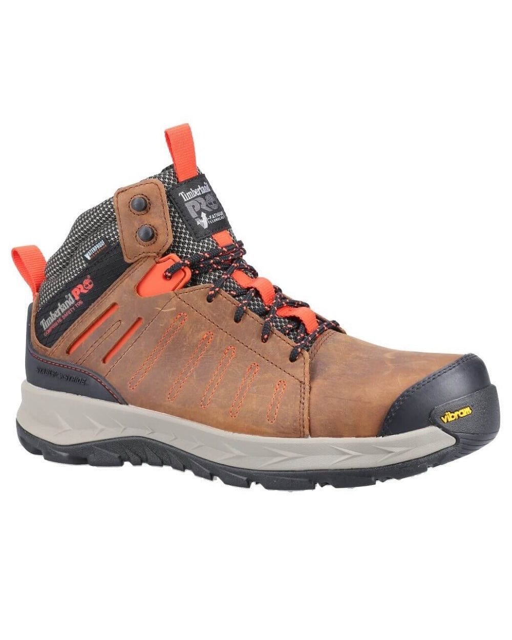 Brown coloured Timberland Pro Trailwind Work Boots on white background 