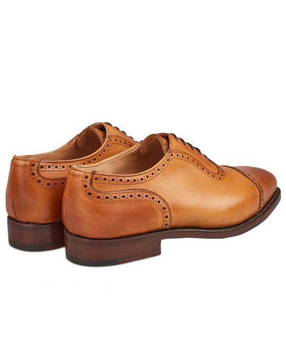Burnished Coloured Trickers Belgrave Toecap Oxford City Shoe On A White Background
