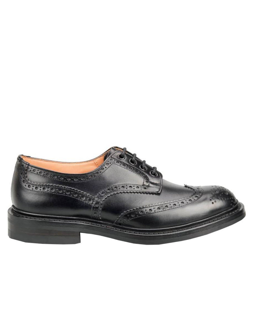 Black Coloured Trickers Bourton Country Shoe On A White Background