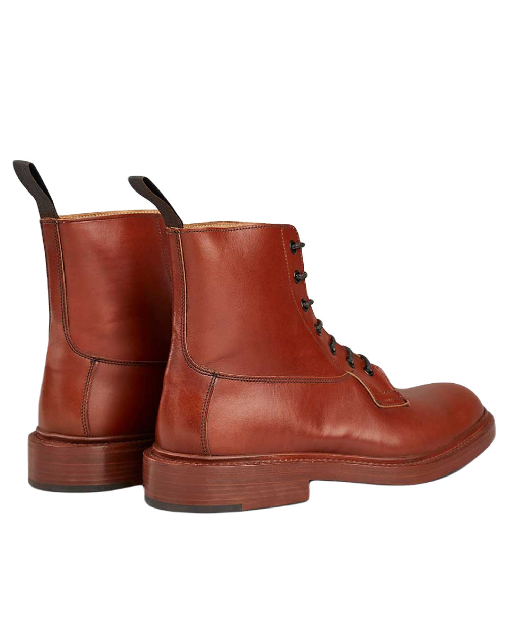 Marron Antique Coloured Trickers Burford Country Boot Dainite Sole On A White Background