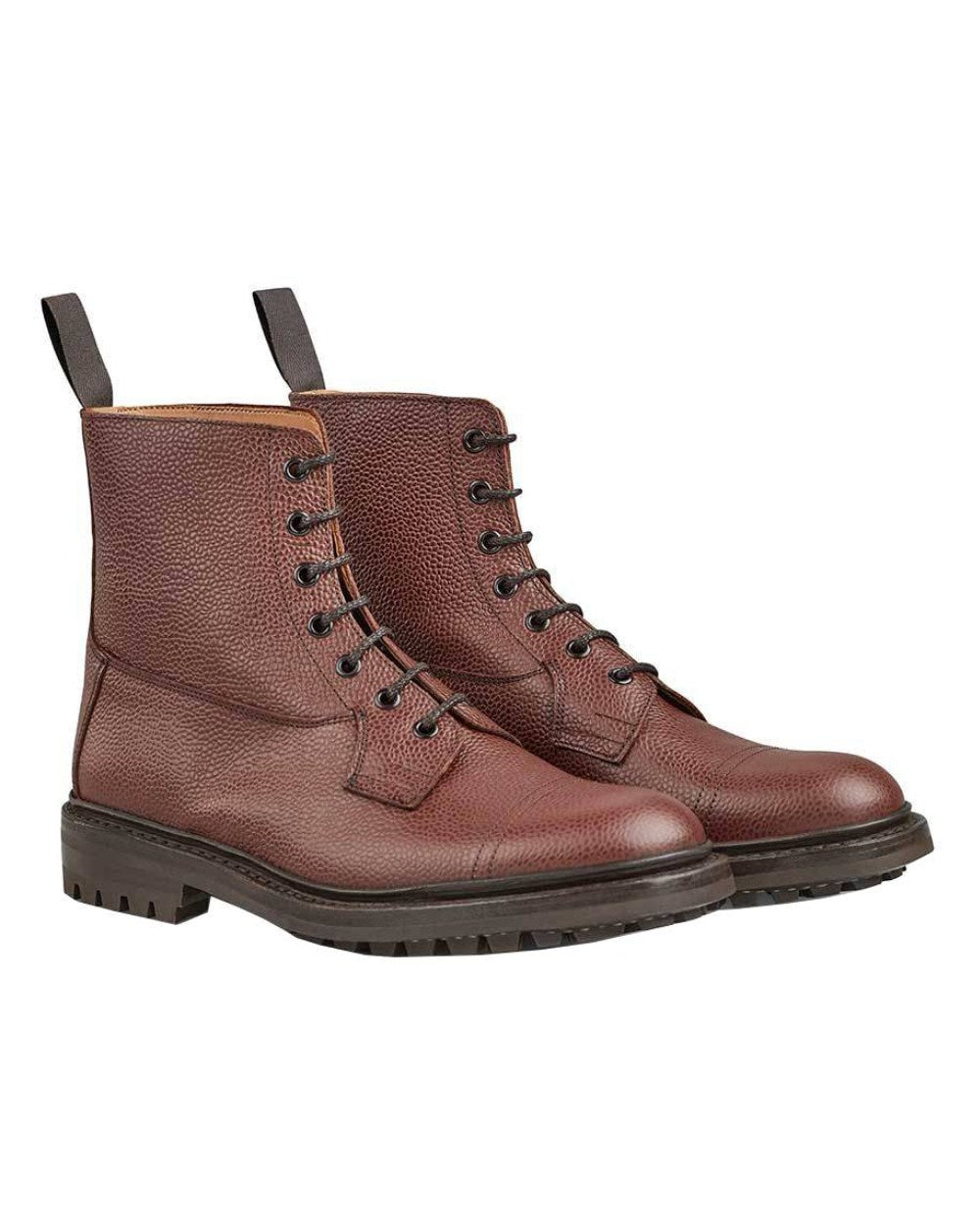 Brown Zug Coloured Trickers Grassmere Country Boots On A White Background