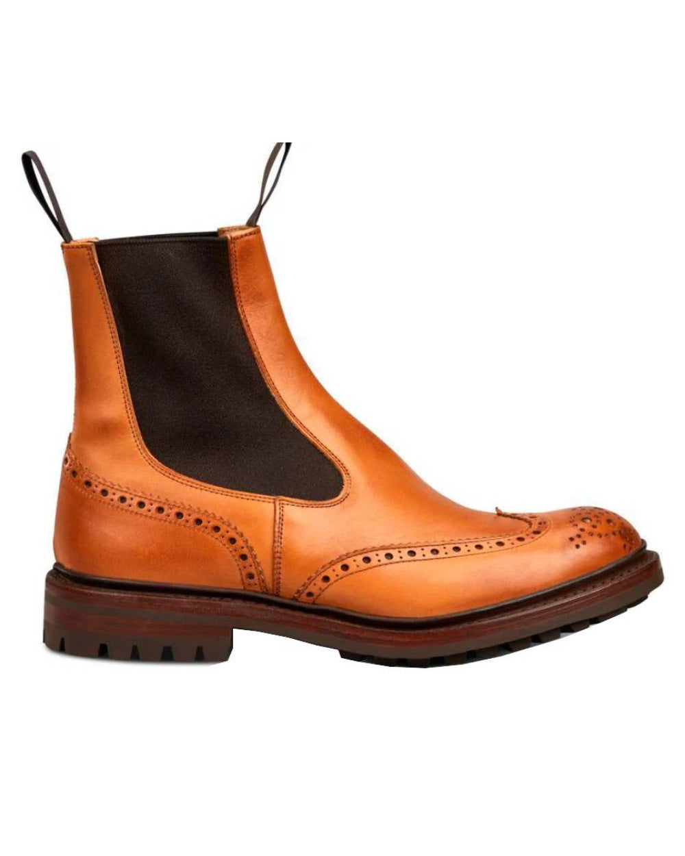 Burnished Coloured Trickers Henry Commando Sole Country Dealer Boot On A White Background