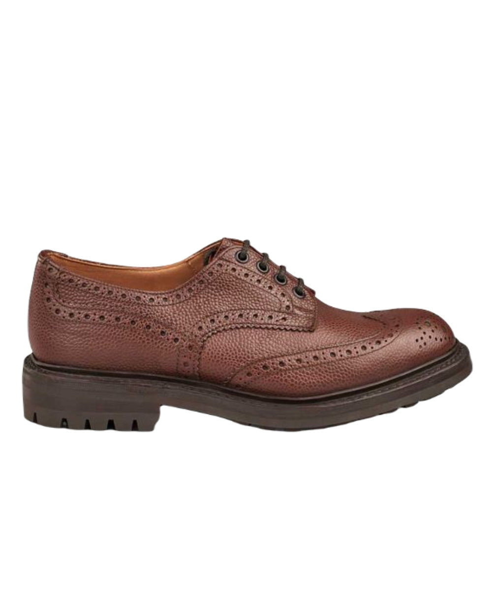 Brown Zug Coloured Trickers Ilkley Commando Sole Country Shoe On A White Background
