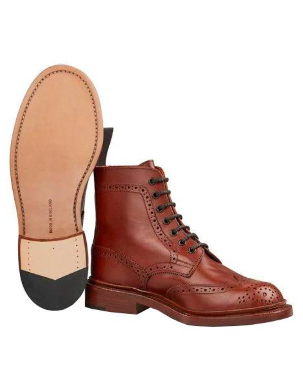 Marron Antique Coloured Trickers Stephy Brogue Boot On A White Background