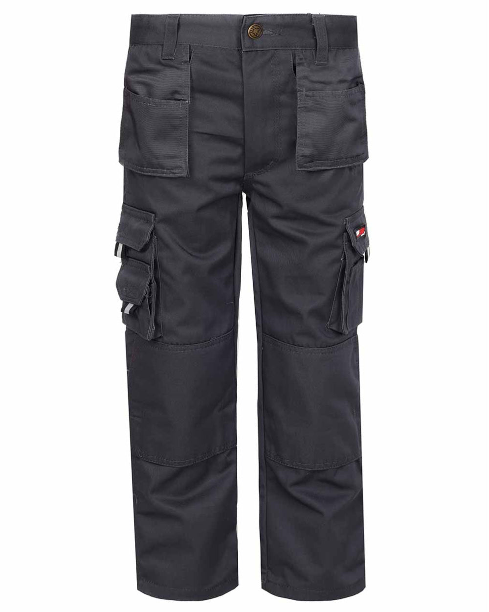 Grey Coloured TuffStuff Junior Pro Work Trousers On A White Background