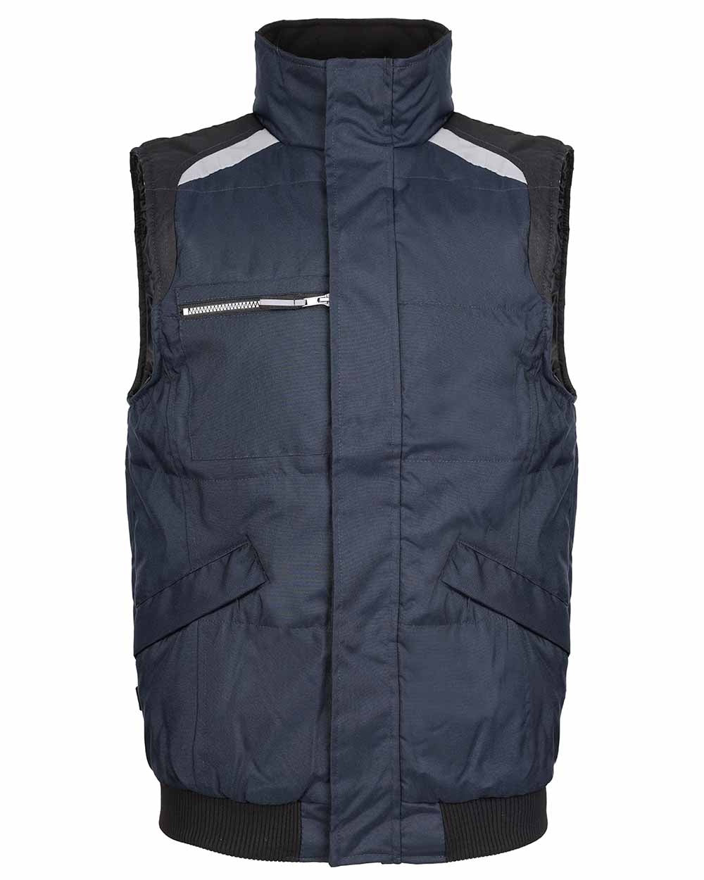 Navy Blue Coloured TuffStuff Pro Work Bodywarmer On A White Background
