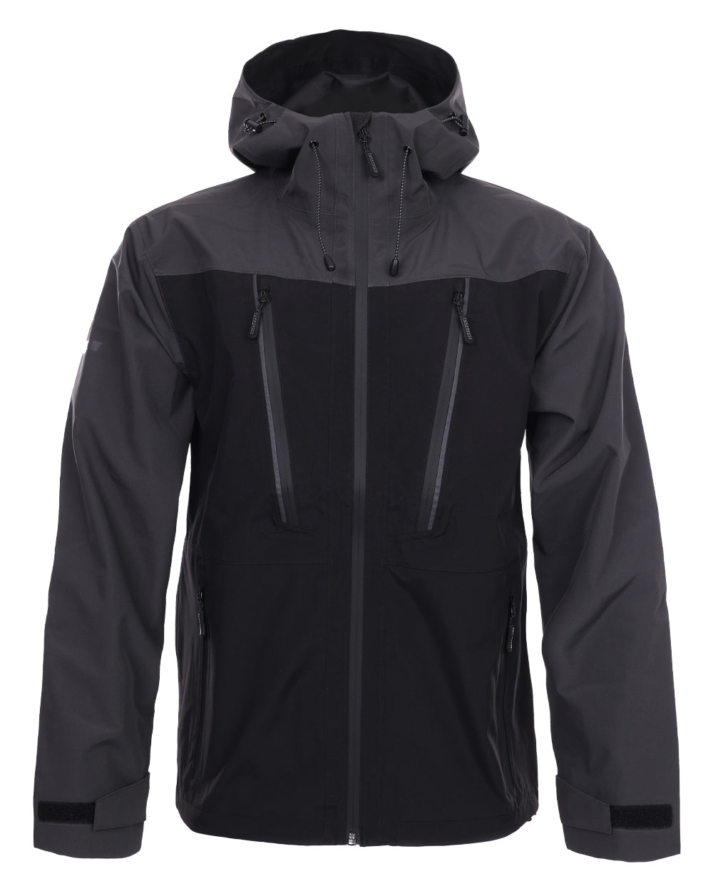Black coloured TuffStuff ProShell Jacket on white background