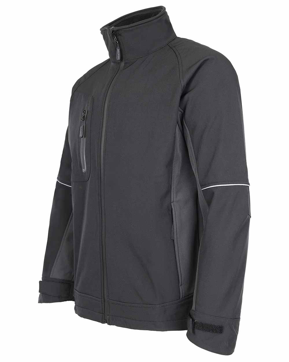 Black Coloured TuffStuff Stanton Waterproof Softshell Jacket On A White Background