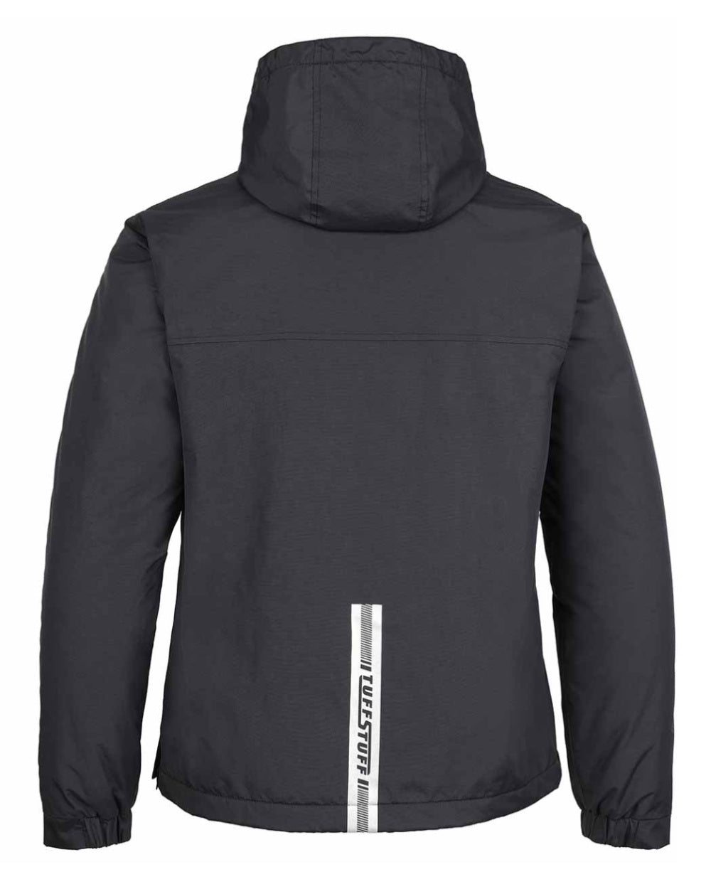 Black Coloured TuffStuff Sutherland Waterproof Windbreaker Smock On A White Background