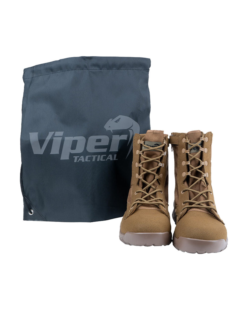 Coyote Coloured Viper Sneaker Boots on white background