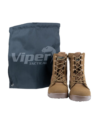 Coyote coloured Viper Sneaker Boots and Bag on White background 