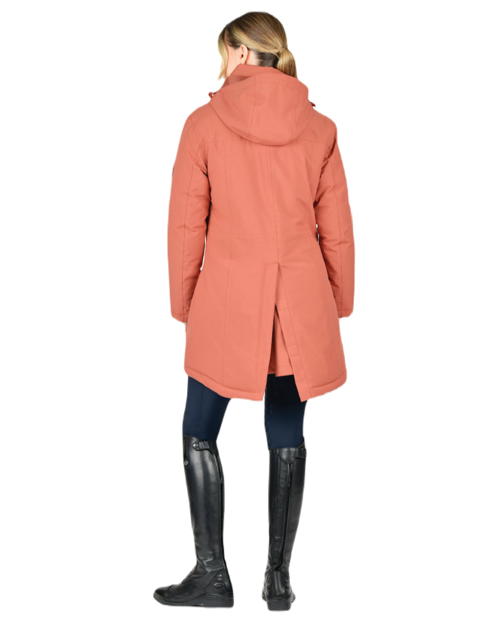 Redwood Coloured WeatherBeeta Kyla II Waterproof Jacket On A White Background