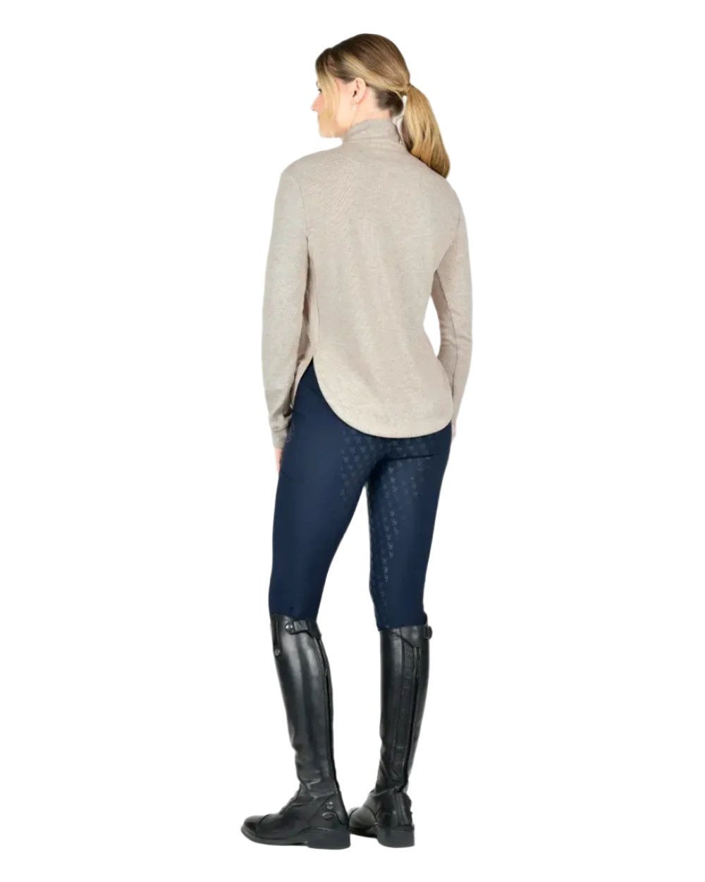 Irish Cream Coloured WeatherBeeta London Layer Long Sleeve Top On A White Background