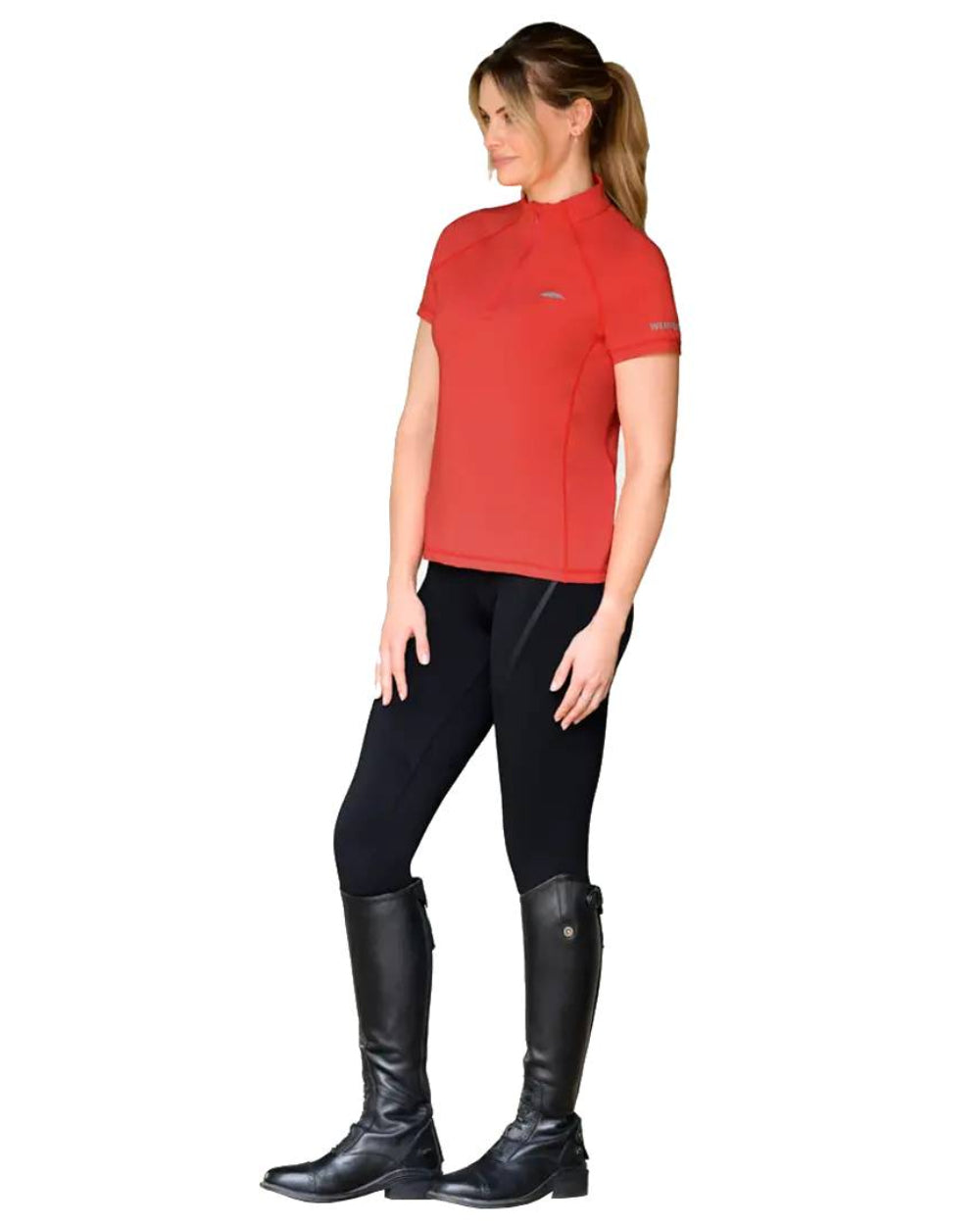 Bittersweet Coloured WeatherBeeta Prime Short Sleeve Top On A White Background