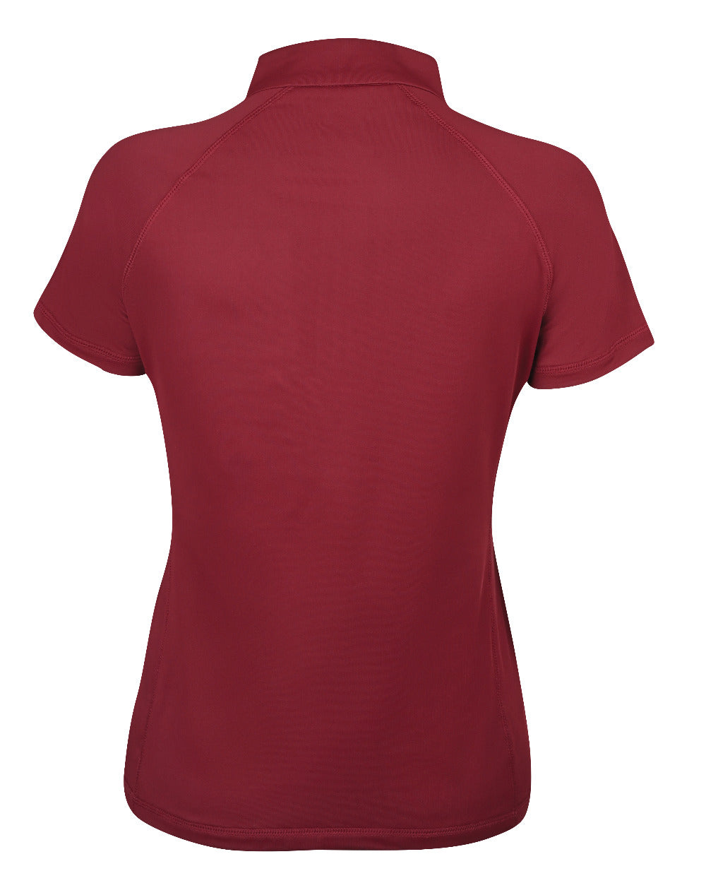 Maroon Coloured WeatherBeeta Prime Short Sleeve Top On A White Background
