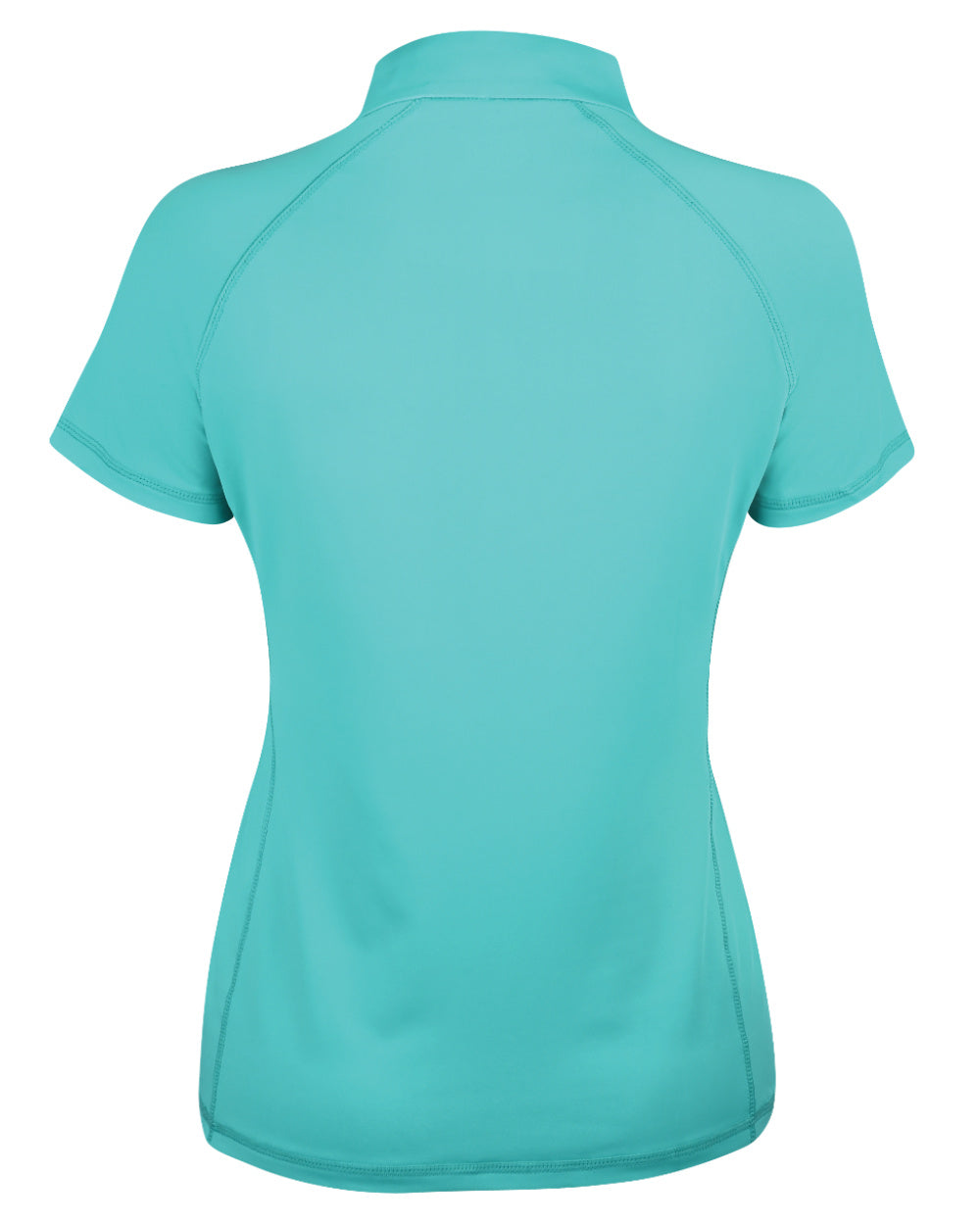 Turquoise Coloured WeatherBeeta Prime Short Sleeve Top On A White Background