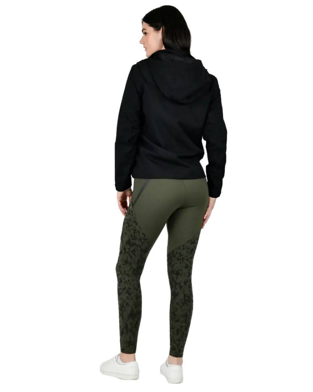 Dark Olive Camo Print Coloured WeatherBeeta Toulon Lifestyle Tights On A White Background