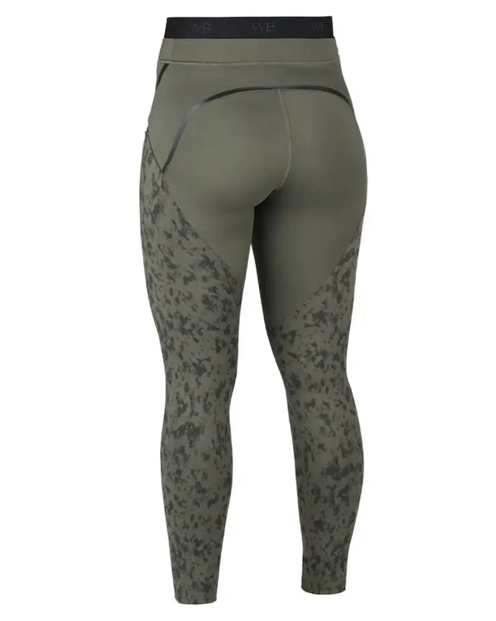 Dark Olive Camo Print Coloured WeatherBeeta Toulon Lifestyle Tights On A White Background