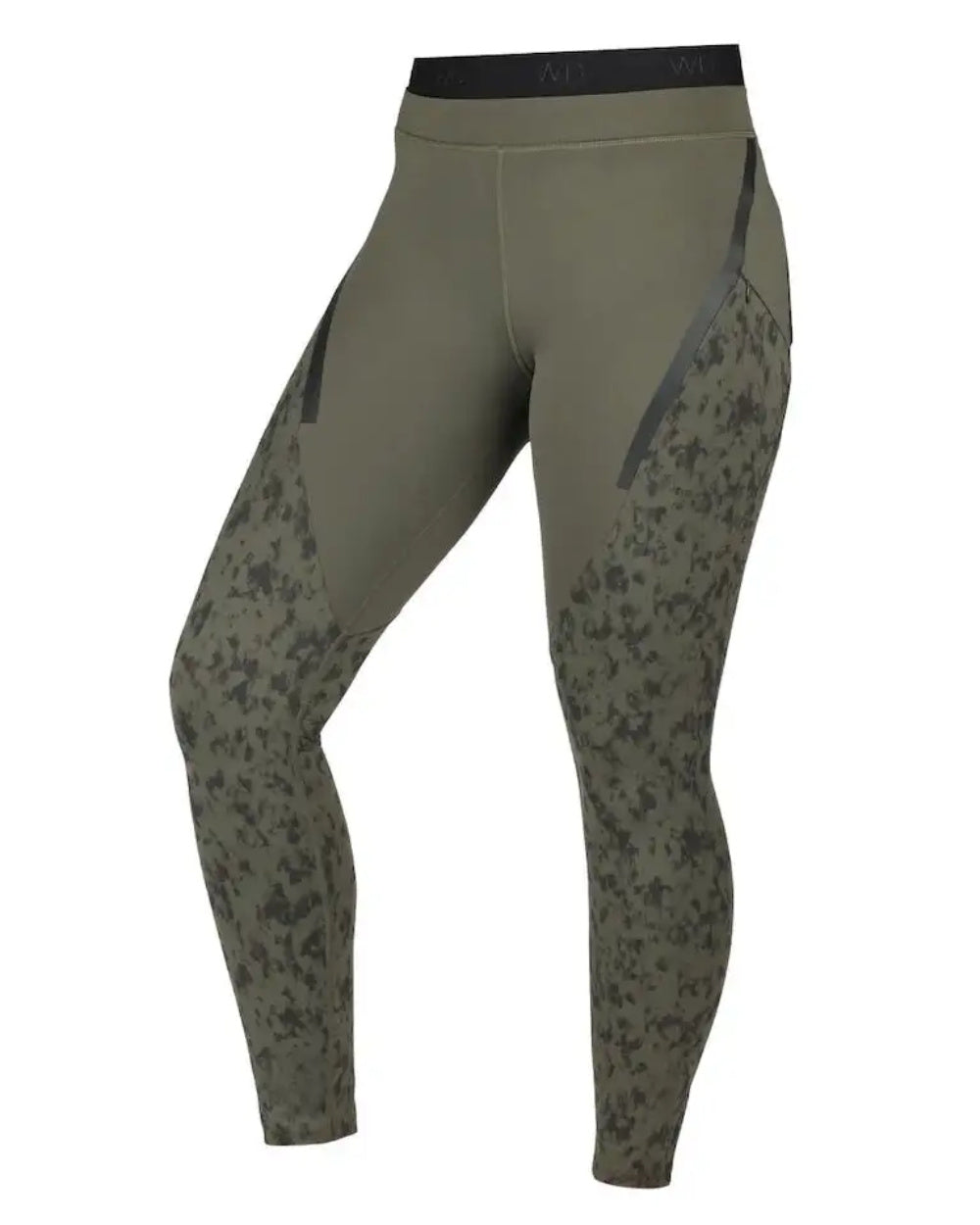 Dark Olive Camo Print Coloured WeatherBeeta Toulon Lifestyle Tights On A White Background