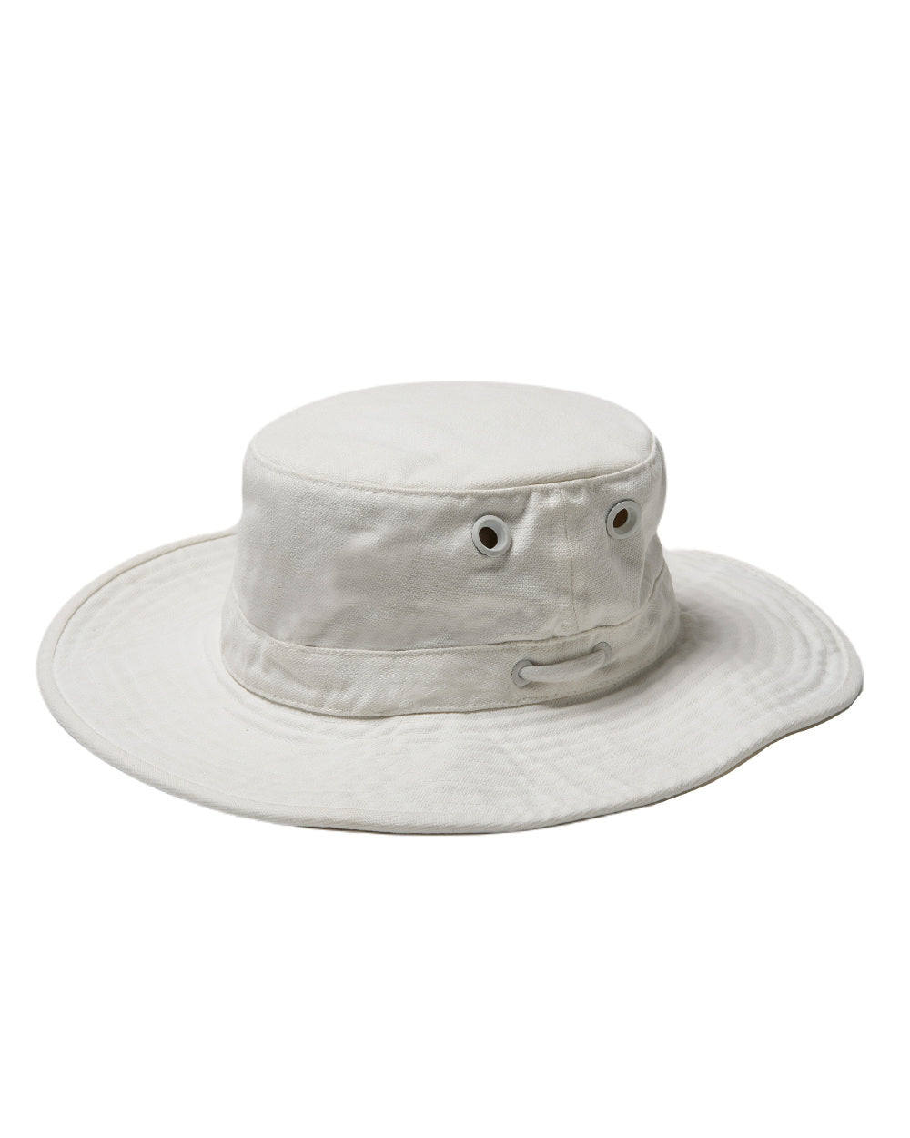 White Coloured Tilley Hat Wide Brim Wanderer On A White Background