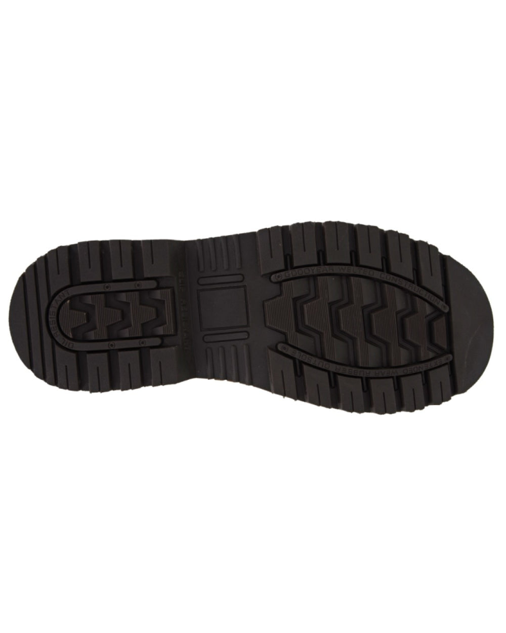 Black Waxy Coloured Woodland 6 Eye Padded Utility Work Boots On A White Background