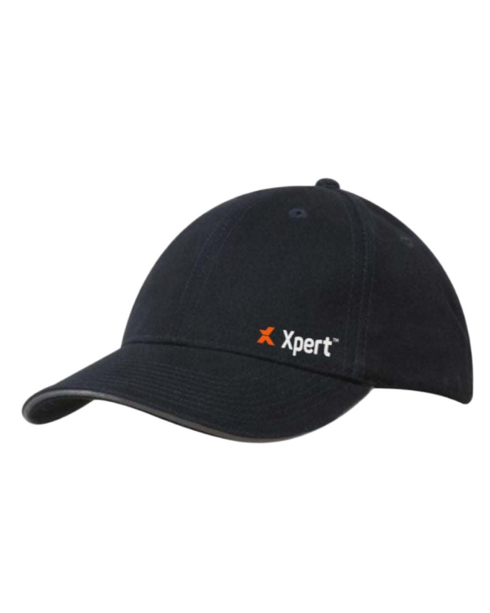 Navy Coloured Xpert Core Baseball Cap on White Background