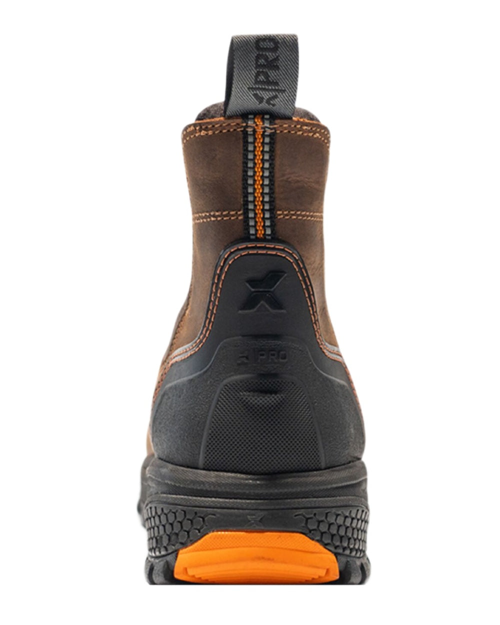 Brown Coloured Xpert Mens Pro Forge Waterproof S7L Safety Dealer Boots on White Background