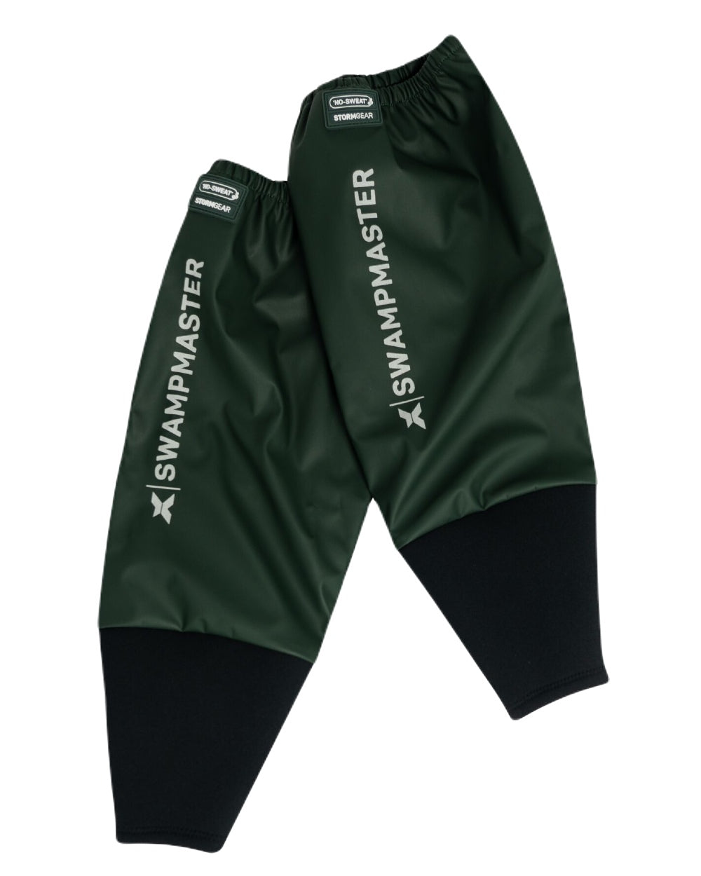 Green Coloured Xpert Swampmaster Stormgear Waterproof Dairy Sleeves on White Background