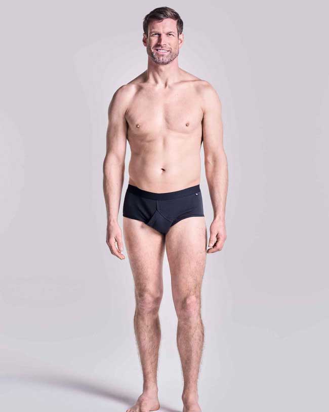 HJ Hall 3 Pack Pure Cotton Fly-Front Briefs in Navy