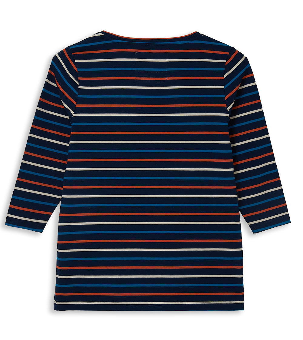 Burnt orange stripe Lighthouse Ariana Ladies Top