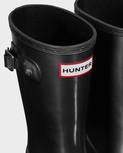 Hunter Big Kids Original Pearlised Wellington Boots in Black