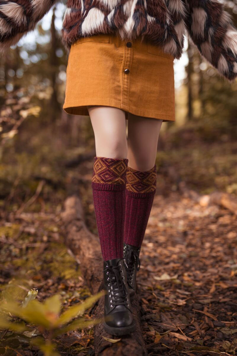 HJ Hall Duncliffe Shooting Sock | Textured Diamond Top