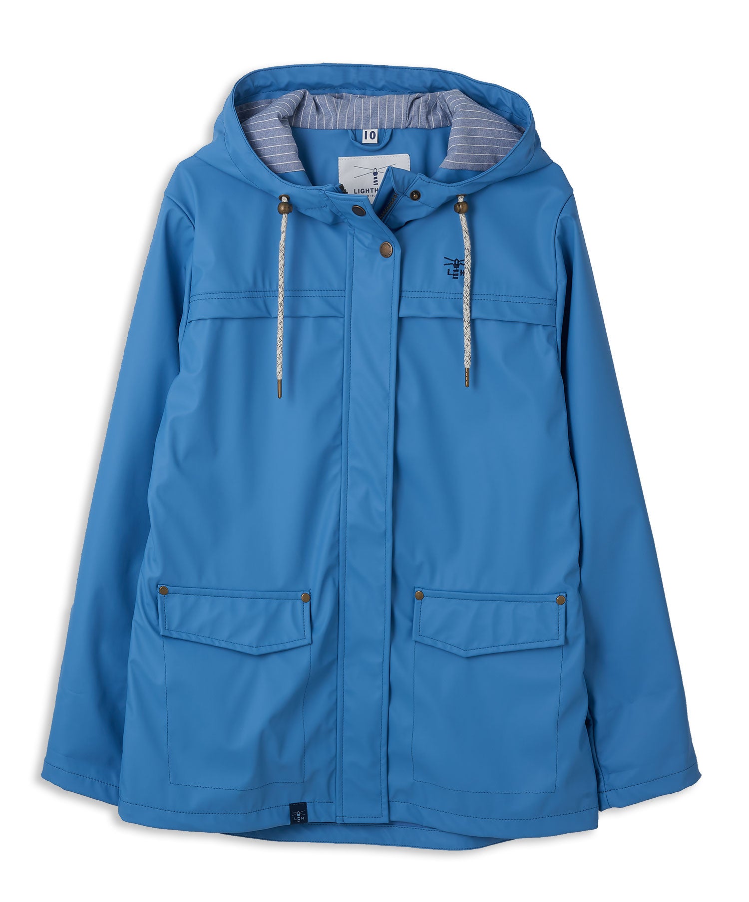 Marine Blue Lighthouse Bowline Short Rubberised Jacket