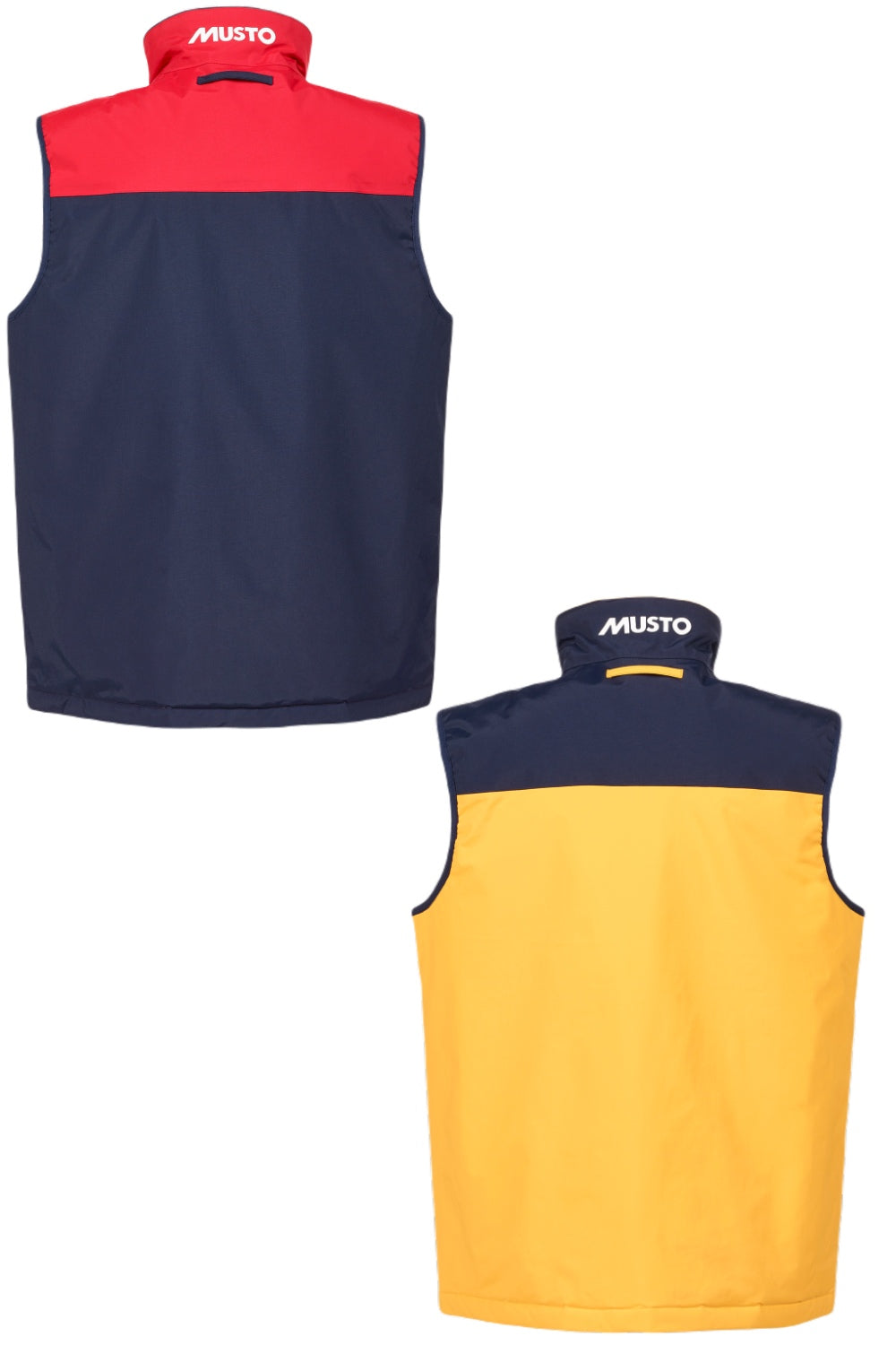 Musto 64 Primaloft Gilet in Gold, True Red