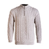 Aran Supersoft Merino 1/2 Zip Jumper - Hollands Country Clothing #colour_oat
