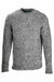 Aran Donegal Wool Roll Neck Sweater In Silver #colour_silver