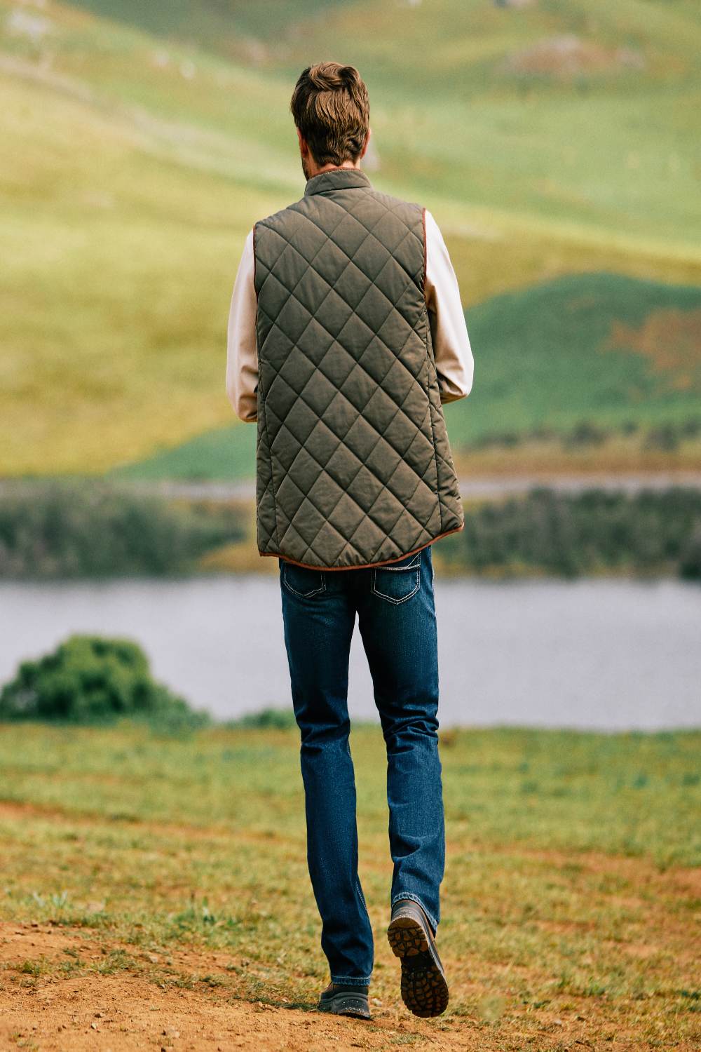 Ariat Woodside Quilted Vest in Earth